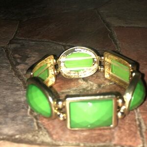 Green and Gold Chunky Bracelet